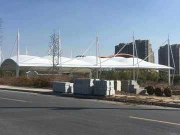 950gsm Tensile PVC Membrane Structure Shelter For Parking , Sunshade